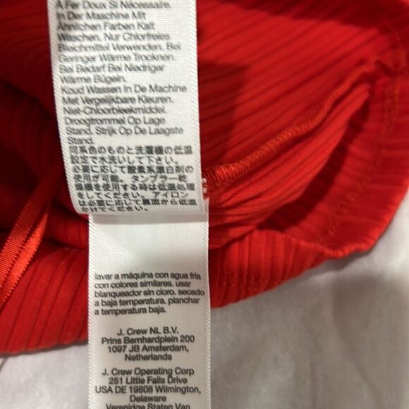 Madewell Red Ribbed Off-the-Shoulder Top NWT size xs - Picture 6 of 11